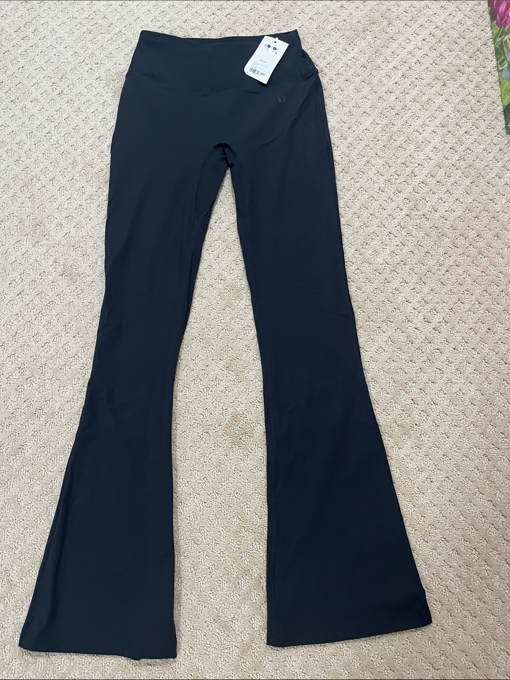 Women’s Black Bootcut Flare Pants with Wide Waistband
